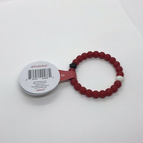 Lokai Find Your Balance Bracelet Red Size Small - Picture 4 of 6